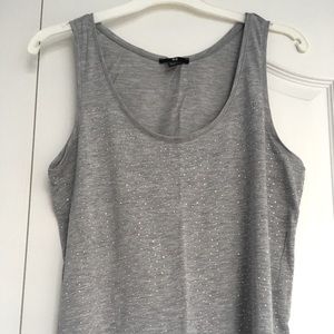 H&M Grey Sparkle Accent Tank Top